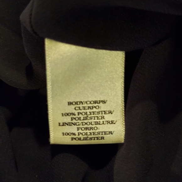 Ann Taylor ruffled dark blue sleeveless blouse tank top - Picture 9 of 9